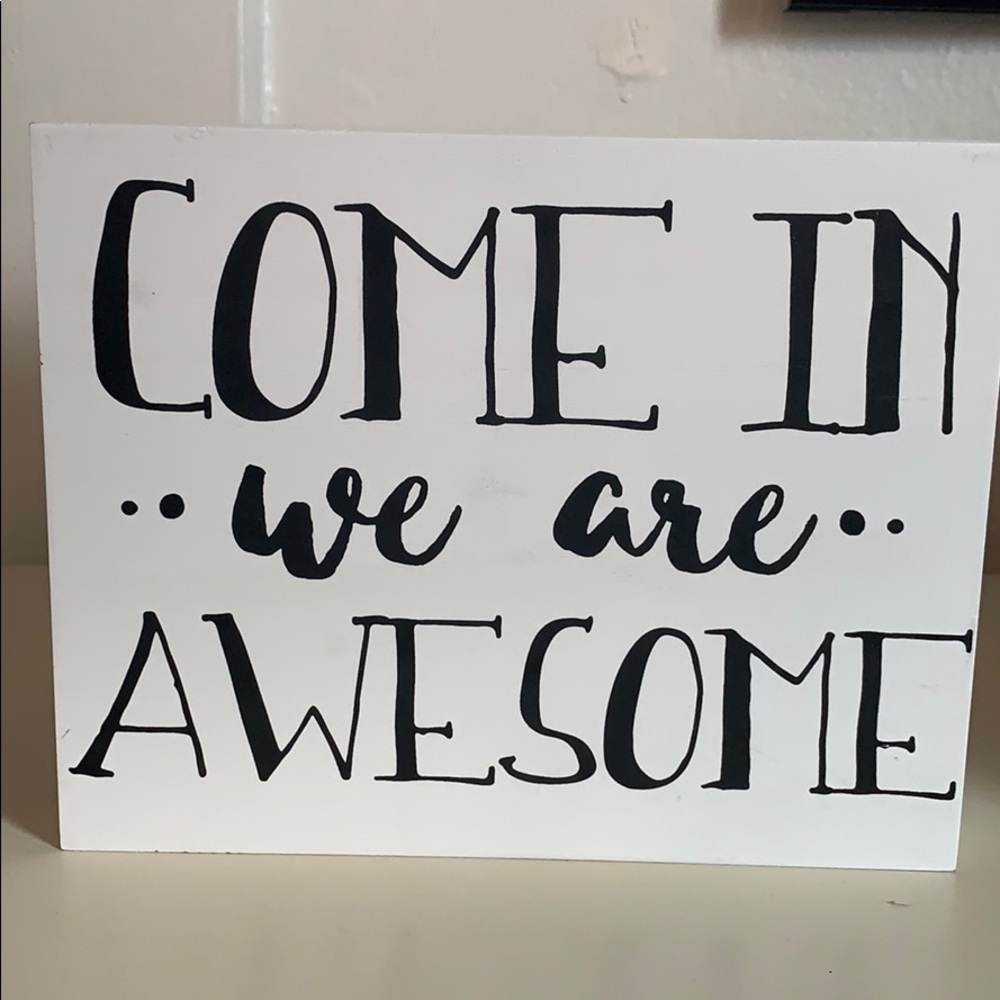 Standing or handing wood sign